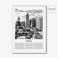 Omaha Print Black and White No 1, Omaha Wall Art, Omaha Poster, Omaha Photo, Omaha Wall Decor, Nebraska, USA, United States