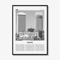 Omaha Print Black and White No 2, Omaha Wall Art, Omaha Poster, Omaha Photo, Omaha Wall Decor, Nebraska, USA, United States