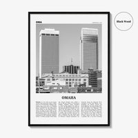 Omaha Print Black and White No 2, Omaha Wall Art, Omaha Poster, Omaha Photo, Omaha Wall Decor, Nebraska, USA, United States