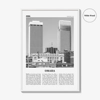 Omaha Print Black and White No 2, Omaha Wall Art, Omaha Poster, Omaha Photo, Omaha Wall Decor, Nebraska, USA, United States