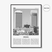 Omaha Print Black and White No 2, Omaha Wall Art, Omaha Poster, Omaha Photo, Omaha Wall Decor, Nebraska, USA, United States