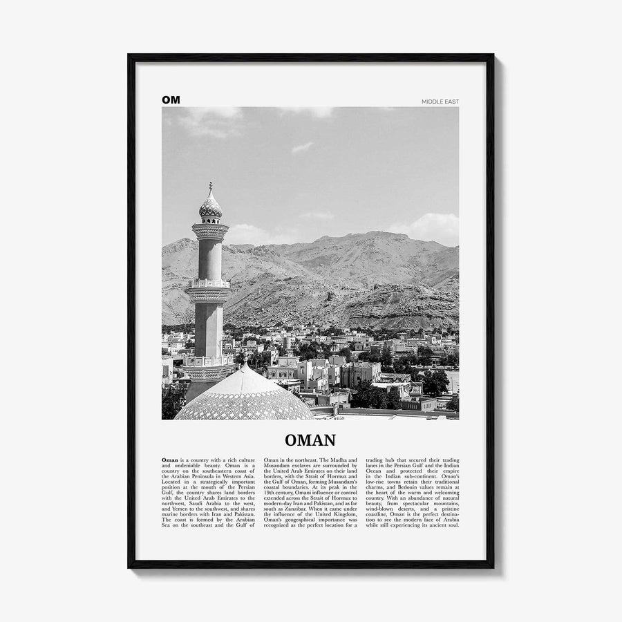 Oman Print Black and White, Oman Wall Art, Oman Poster, Oman Photo, Oman Wall Decor, ʻUmān, Muscat, Persian, Middle East