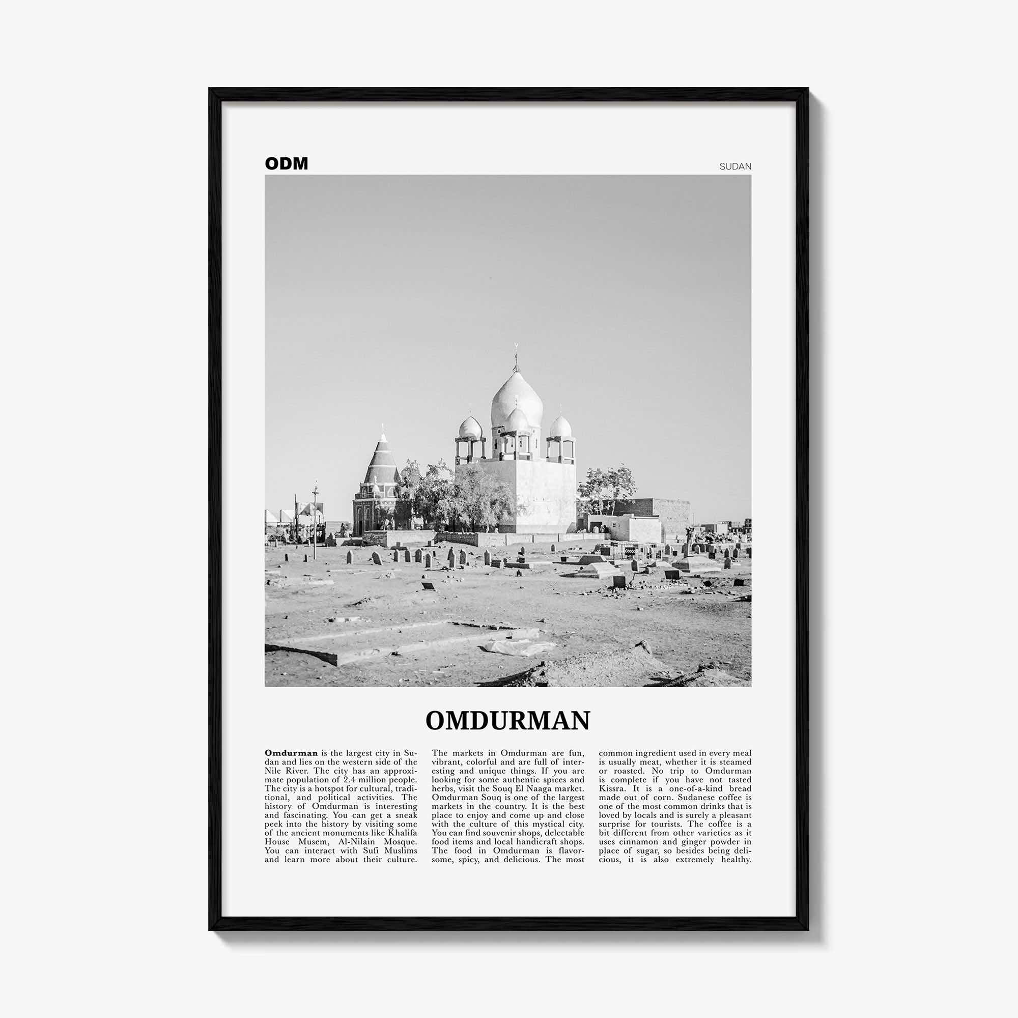 Omdurman Print Black and White, Omdurman Wall Art, Omdurman Poster, Omdurman Photo, Omdurman Wall Décor, Sudan, أم درمان