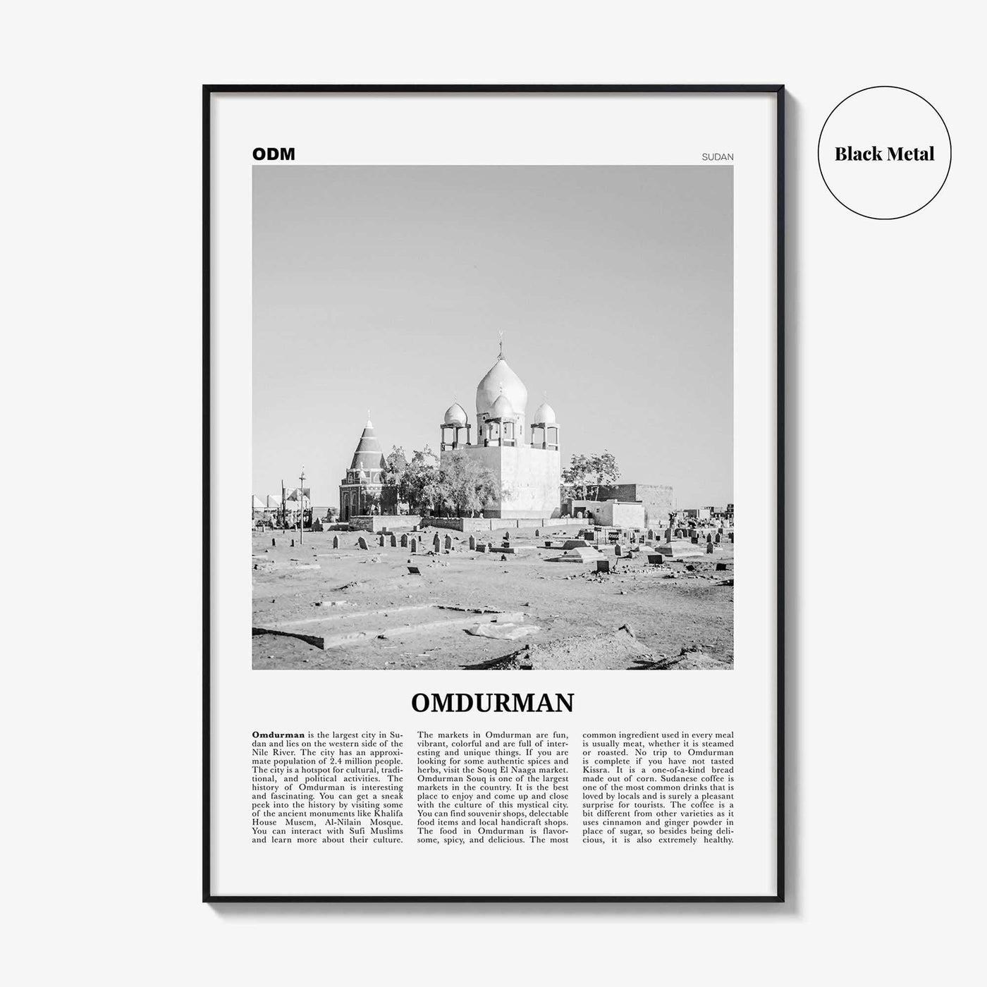 Omdurman Print Black and White, Omdurman Wall Art, Omdurman Poster, Omdurman Photo, Omdurman Wall Décor, Sudan, أم درمان