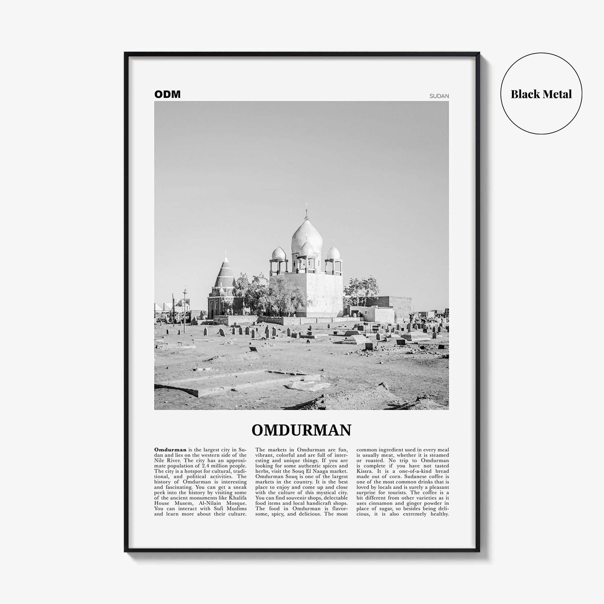 Omdurman Print Black and White, Omdurman Wall Art, Omdurman Poster, Omdurman Photo, Omdurman Wall Décor, Sudan, أم درمان