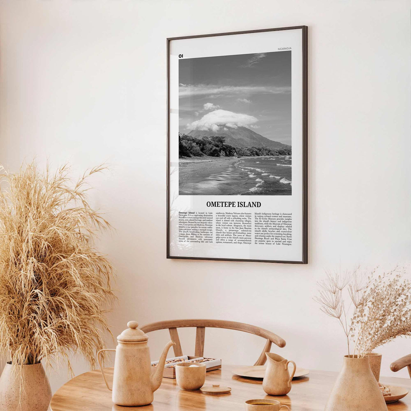 Ometepe Island Print Black and White, Ometepe Island Wall Art, Ometepe Island Poster, Ometepe Island Photo, Ometepe Wall Décor, Nicaragua
