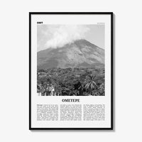 Ometepe Print Black and White, Ometepe Wall Art, Ometepe Poster, Ometepe Photo, Ometepe Wall Décor, Ometepe Map, Nicaragua