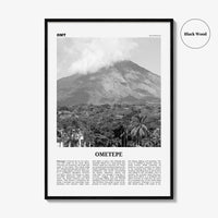 Ometepe Print Black and White, Ometepe Wall Art, Ometepe Poster, Ometepe Photo, Ometepe Wall Décor, Ometepe Map, Nicaragua
