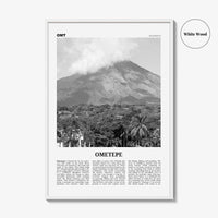 Ometepe Print Black and White, Ometepe Wall Art, Ometepe Poster, Ometepe Photo, Ometepe Wall Décor, Ometepe Map, Nicaragua