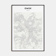 Omsk Map Portrait Poster