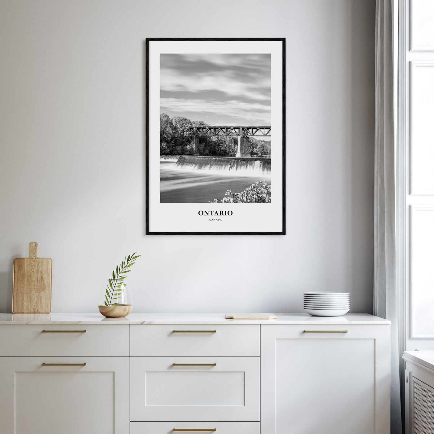 Ontario Portrait B&W Poster