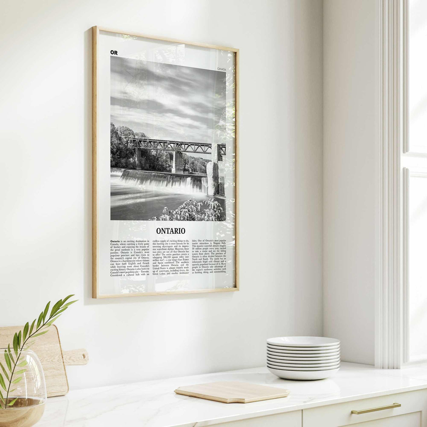 Ontario Print Black and White, Ontario Wall Art, Ontario Poster, Ontario Photo, Ontario Wall Decor, Toronto, Canada