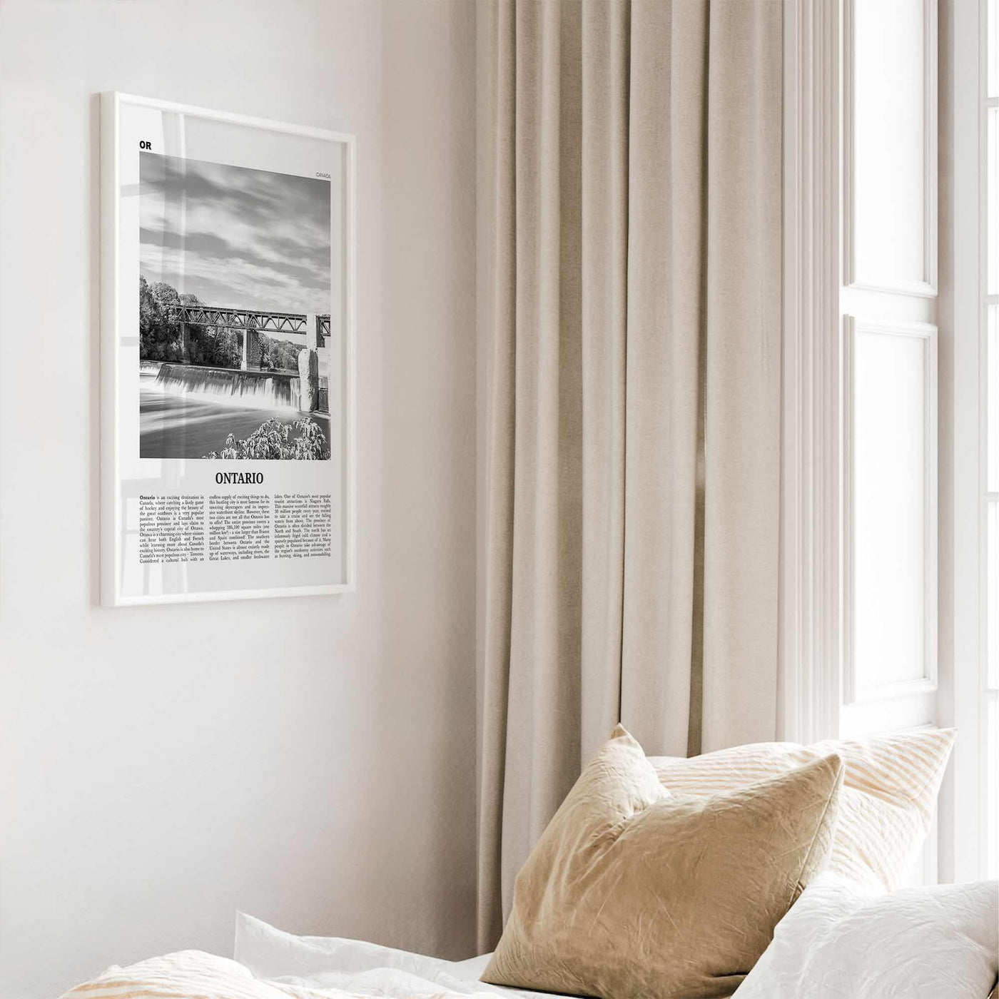 Ontario Print Black and White, Ontario Wall Art, Ontario Poster, Ontario Photo, Ontario Wall Decor, Toronto, Canada