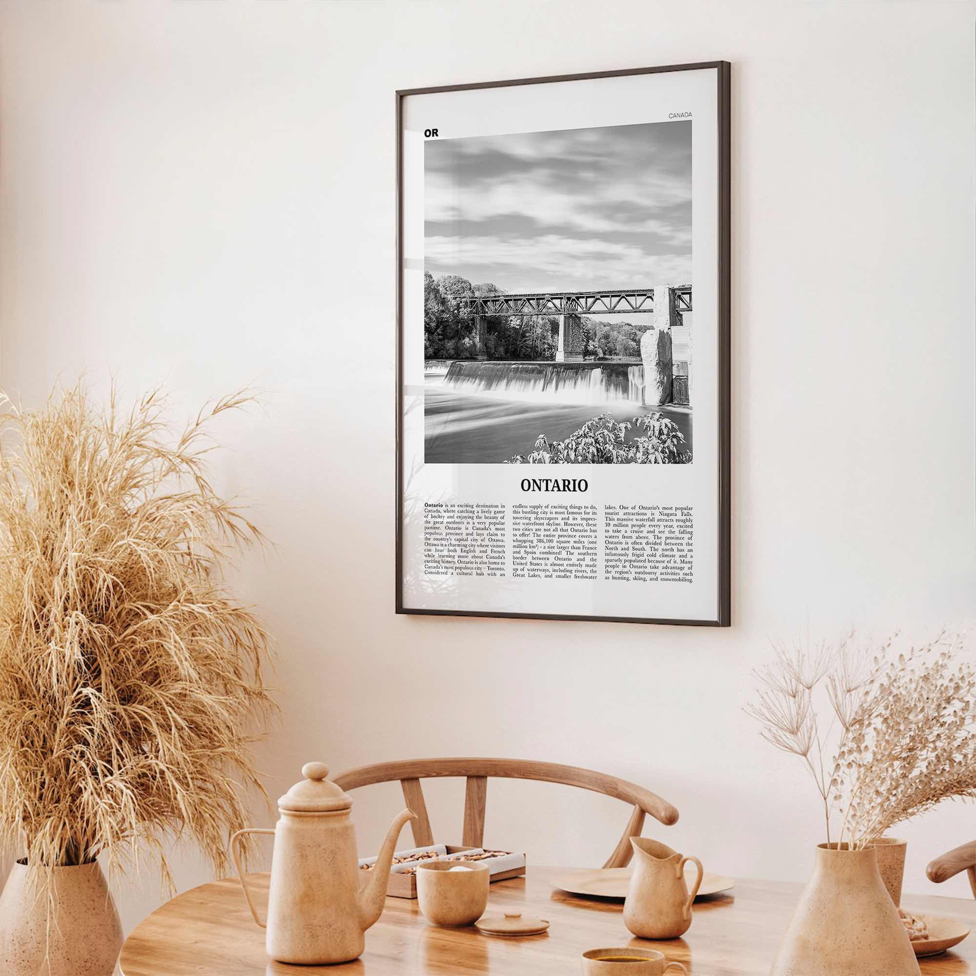 Ontario Print Black and White, Ontario Wall Art, Ontario Poster, Ontario Photo, Ontario Wall Decor, Toronto, Canada