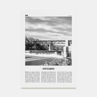 Ontario Travel B&W Poster