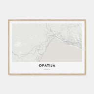 Opatija Map Landscape Poster