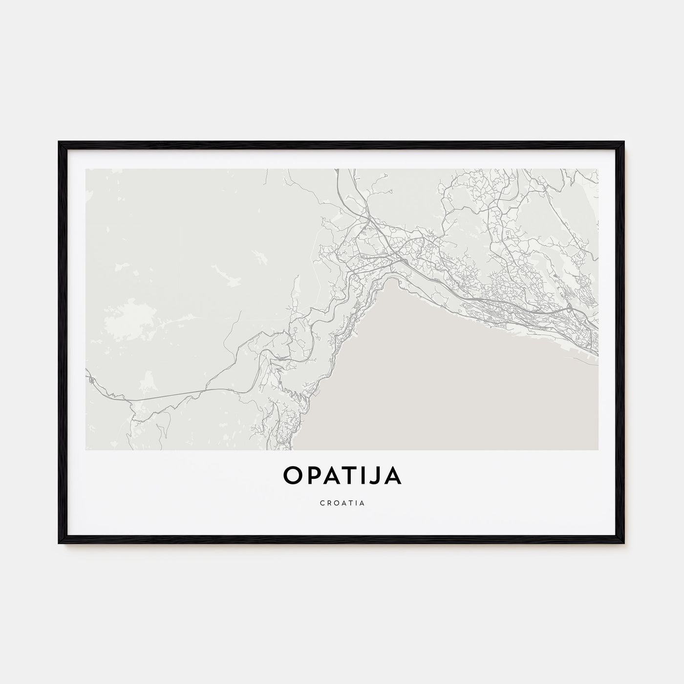 Opatija Map Landscape Poster