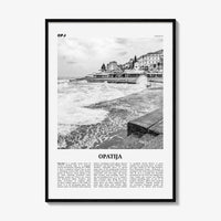 Opatija Print Black and White, Opatija Wall Art, Opatija Poster, Opatija Photo, Opatija Wall Décor, Abbazia, Sankt Jakobi, Croatia, Hrvatska