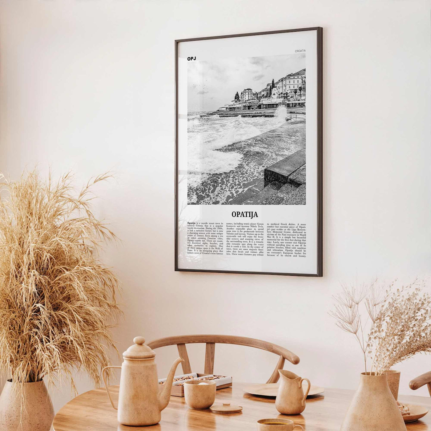 Opatija Print Black and White, Opatija Wall Art, Opatija Poster, Opatija Photo, Opatija Wall Décor, Abbazia, Sankt Jakobi, Croatia, Hrvatska