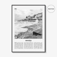 Opatija Print Black and White, Opatija Wall Art, Opatija Poster, Opatija Photo, Opatija Wall Décor, Abbazia, Sankt Jakobi, Croatia, Hrvatska