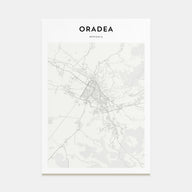 Oradea Map Portrait Poster