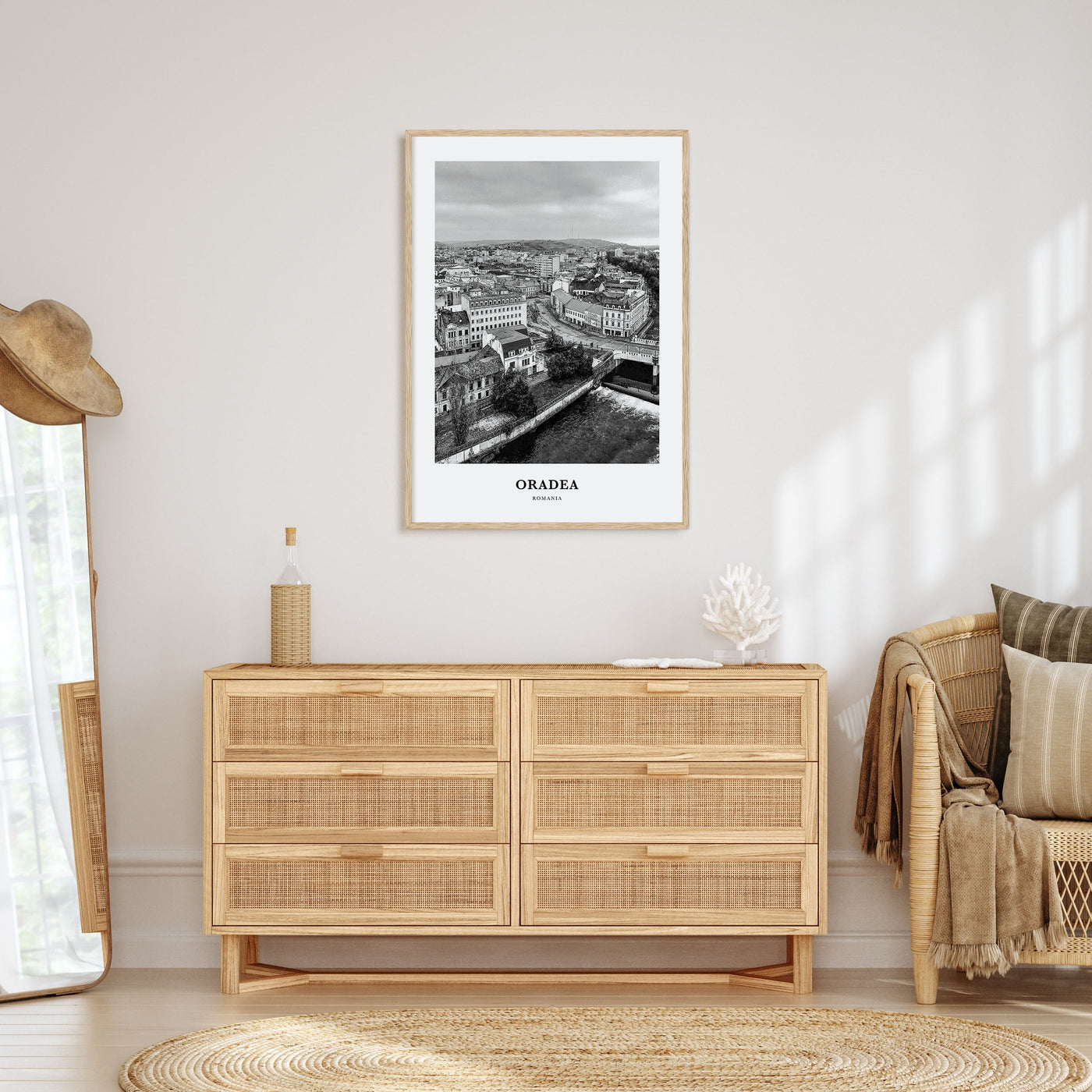 Oradea Portrait B&W Poster