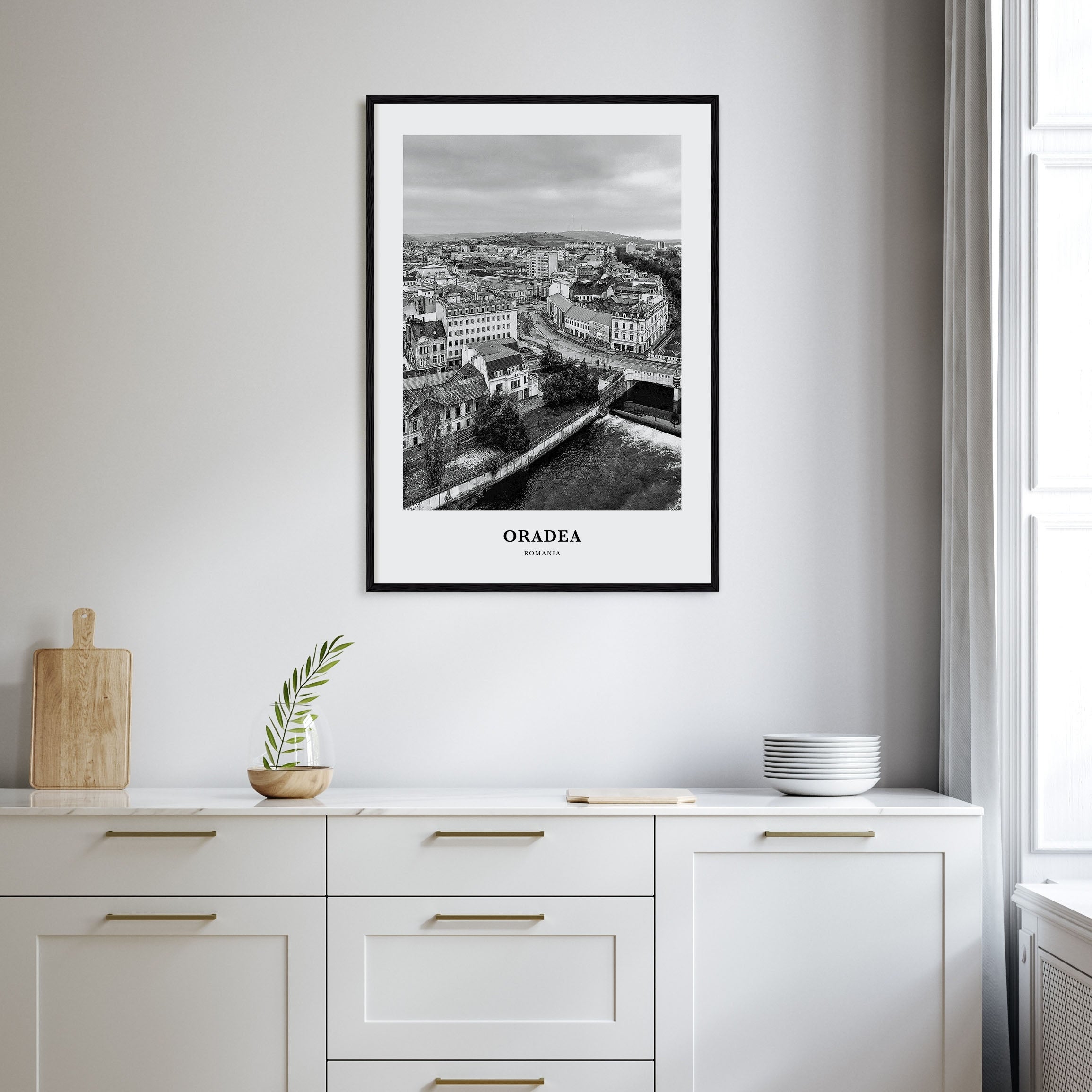 Oradea Portrait B&W Poster