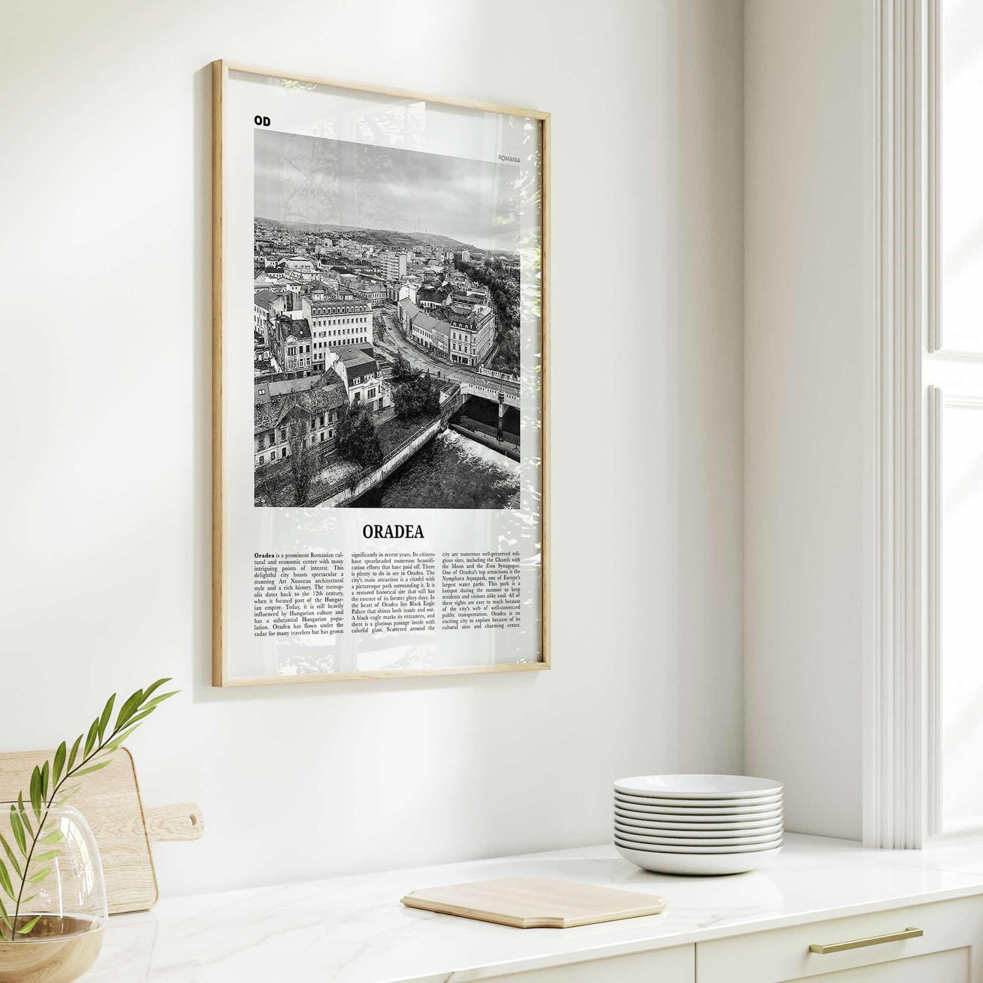 Oradea Print Black and White, Oradea Wall Art, Oradea Poster, Oradea Photo, Oradea Wall Décor, Nagyvárad, Großwardein, Romania, Crișana