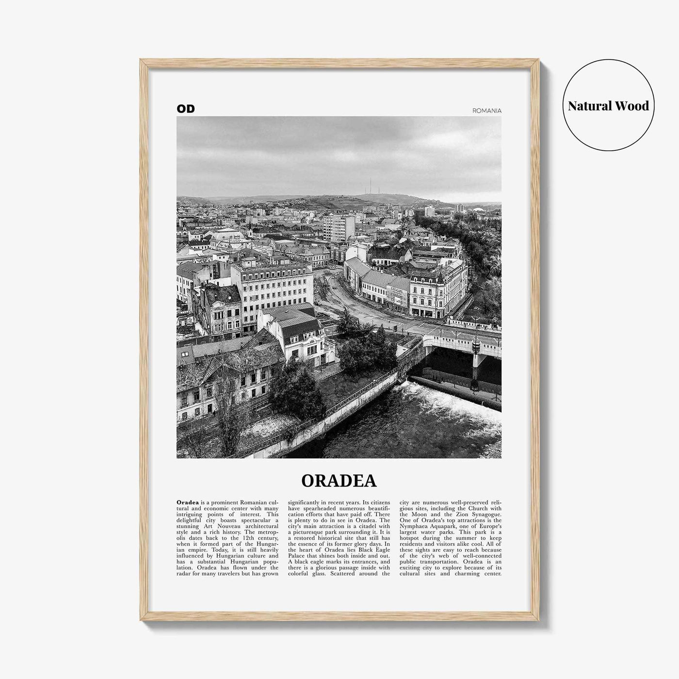 Oradea Print Black and White, Oradea Wall Art, Oradea Poster, Oradea Photo, Oradea Wall Décor, Nagyvárad, Großwardein, Romania, Crișana