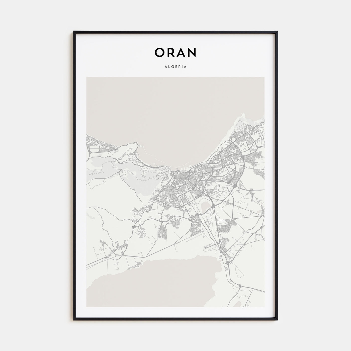 Oran Map Portrait Poster