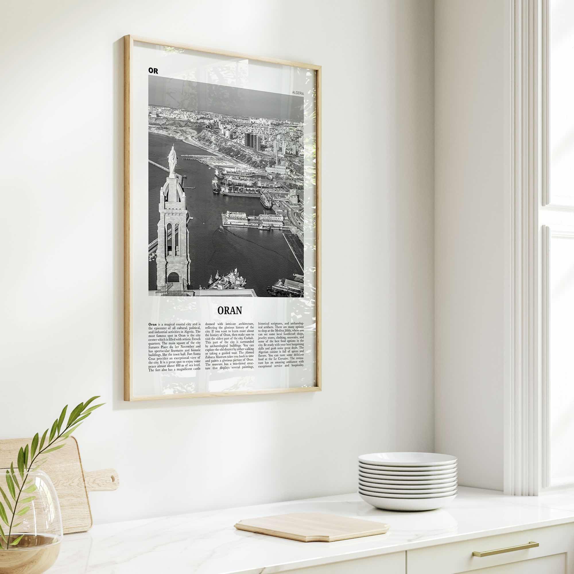 Oran Print Black and White, Oran Wall Art, Oran Poster, Oran Photo, Oran Wall Décor, Algeria, وهران