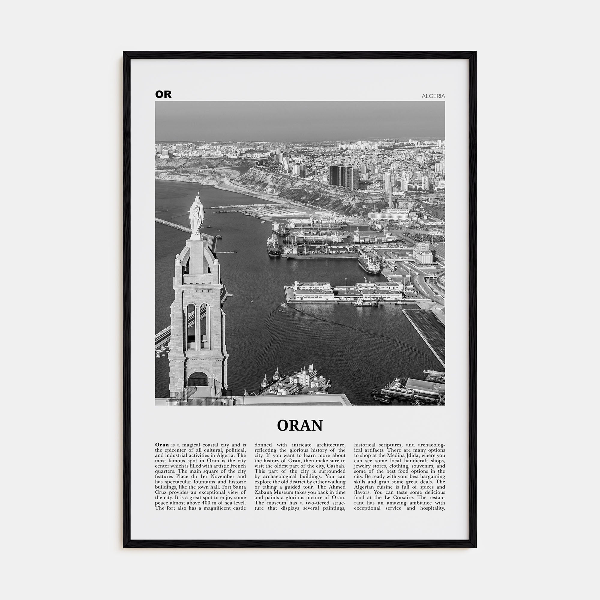 Oran Travel B&W Poster