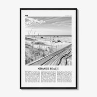 Orange Beach Print Black and White, Orange Beach Wall Art, Orange Beach Poster, Orange Beach Photo, Orange Beach Wall Décor, Alabama, USA