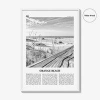 Orange Beach Print Black and White, Orange Beach Wall Art, Orange Beach Poster, Orange Beach Photo, Orange Beach Wall Décor, Alabama, USA