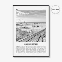 Orange Beach Print Black and White, Orange Beach Wall Art, Orange Beach Poster, Orange Beach Photo, Orange Beach Wall Décor, Alabama, USA
