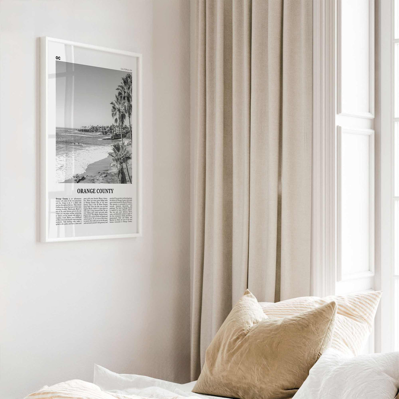 Orange County Print Black and White No 1, Orange County Wall Art, Orange County Poster, Orange County Photo, California, USA, United States