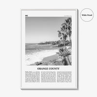 Orange County Print Black and White No 1, Orange County Wall Art, Orange County Poster, Orange County Photo, California, USA, United States