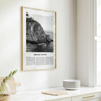 Orange County Print Black and White No 2, Orange County Wall Art, Orange County Poster, Orange County Photo, California, USA, United States