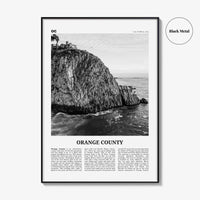 Orange County Print Black and White No 2, Orange County Wall Art, Orange County Poster, Orange County Photo, California, USA, United States