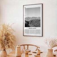 Orange County Print Black and White No 3, Orange County Wall Art, Orange County Poster, Orange County Photo, California, USA, United States