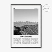 Orange County Print Black and White No 3, Orange County Wall Art, Orange County Poster, Orange County Photo, California, USA, United States