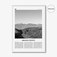 Orange County Print Black and White No 3, Orange County Wall Art, Orange County Poster, Orange County Photo, California, USA, United States