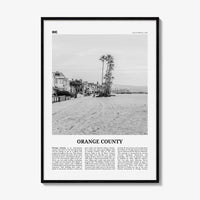 Orange County Print Black and White No 4, Orange County Wall Art, Orange County Poster, Orange County Photo, California, USA, United States