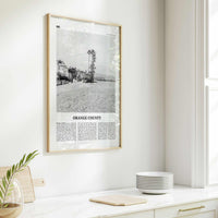 Orange County Print Black and White No 4, Orange County Wall Art, Orange County Poster, Orange County Photo, California, USA, United States