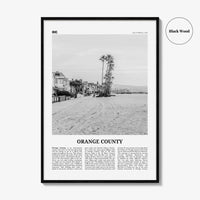 Orange County Print Black and White No 4, Orange County Wall Art, Orange County Poster, Orange County Photo, California, USA, United States