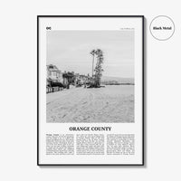 Orange County Print Black and White No 4, Orange County Wall Art, Orange County Poster, Orange County Photo, California, USA, United States