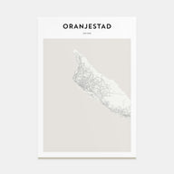 Oranjestad Map Portrait Poster