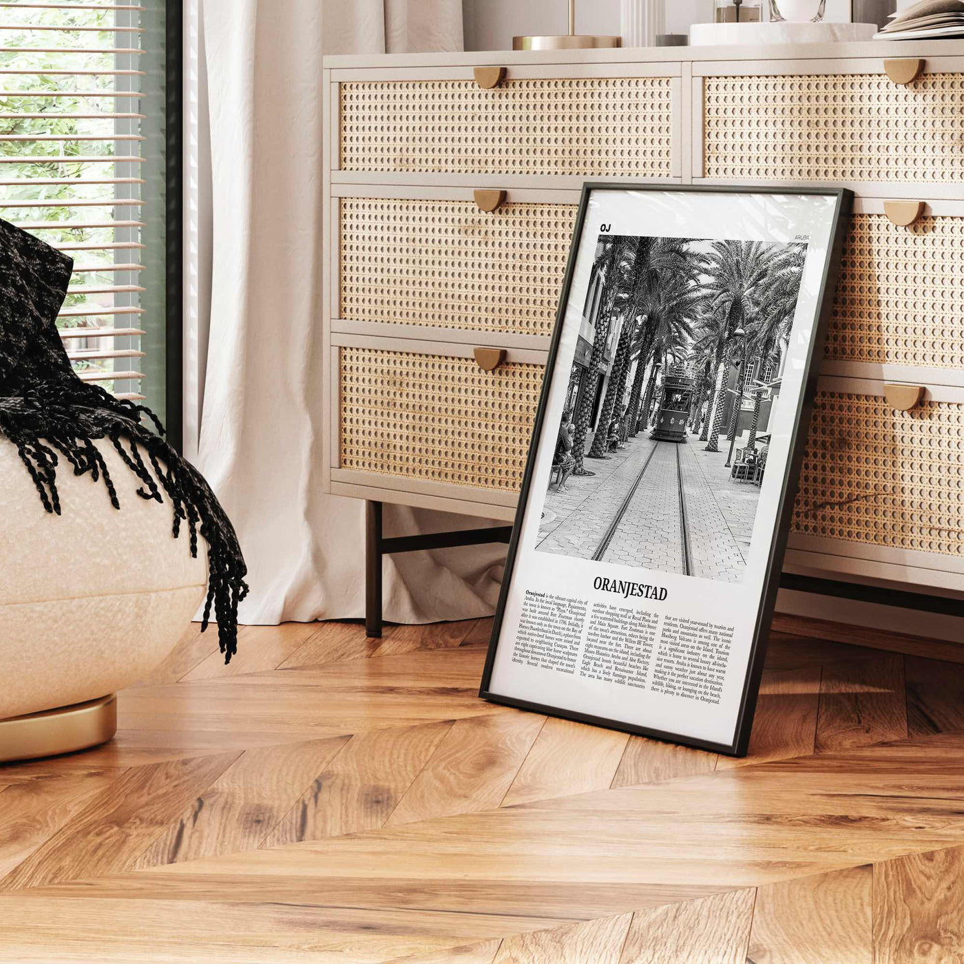Oranjestad Print Black and White, Oranjestad Wall Art, Oranjestad Poster, Oranjestad Photo, Oranjestad Wall Décor, Aruba, Netherlands