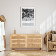 Oranjestad Travel B&W Poster