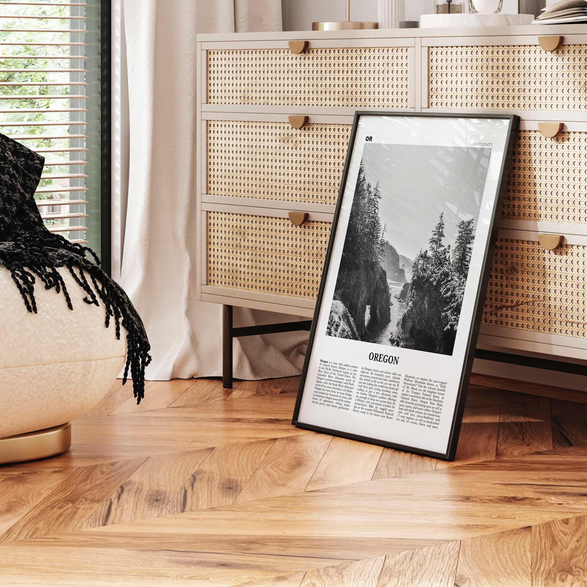 Oregon Print Black and White No 1, Oregon Wall Art, Oregon Poster, Oregon Photo, Oregon Wall Decor, USA, United States, North America